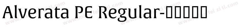 Alverata PE Regular字体转换